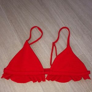 Red Ajustable Bikini Top